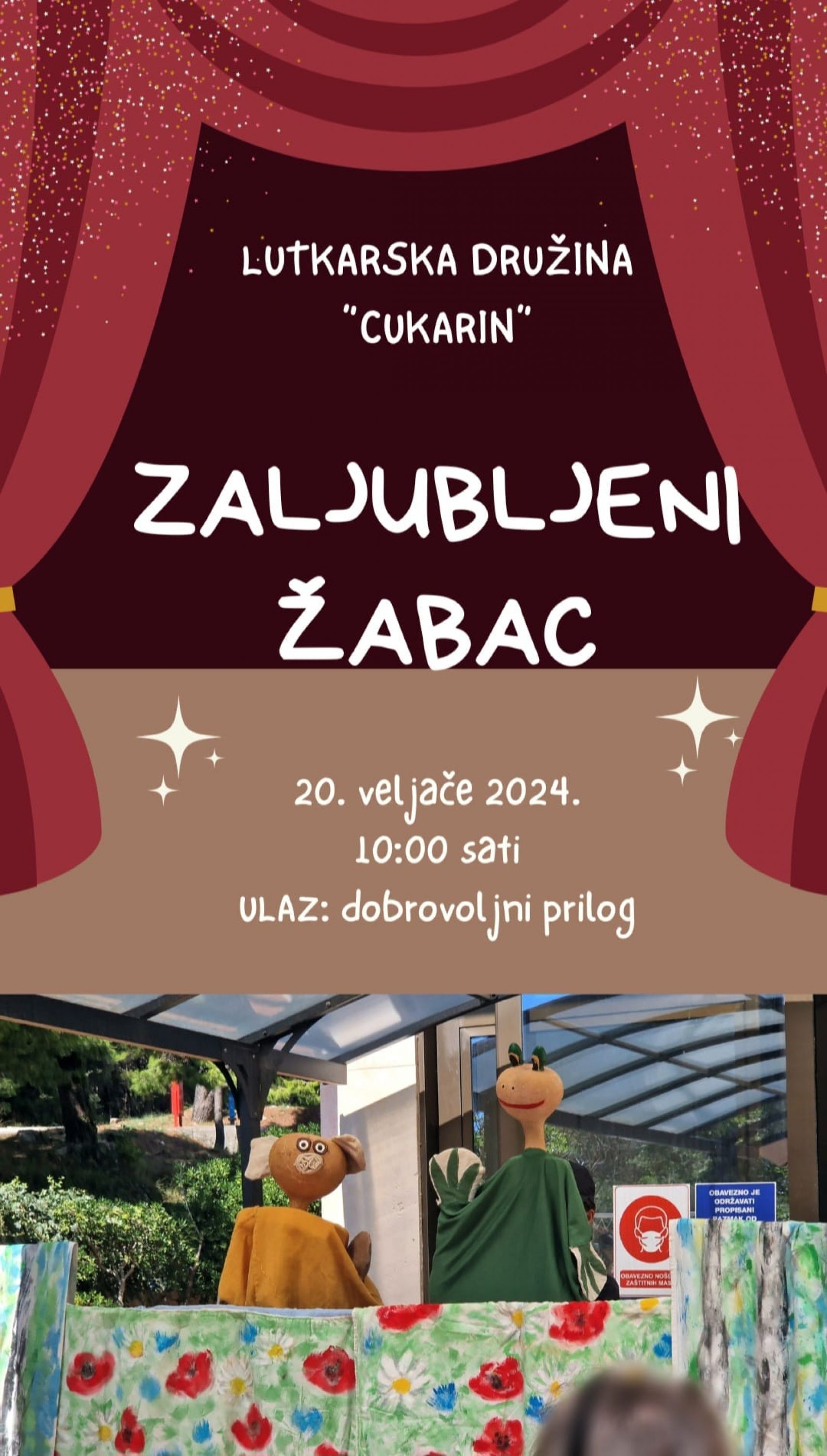 Predstava "Zaljubljeni žabac" - Lutkarska družina Cukarin