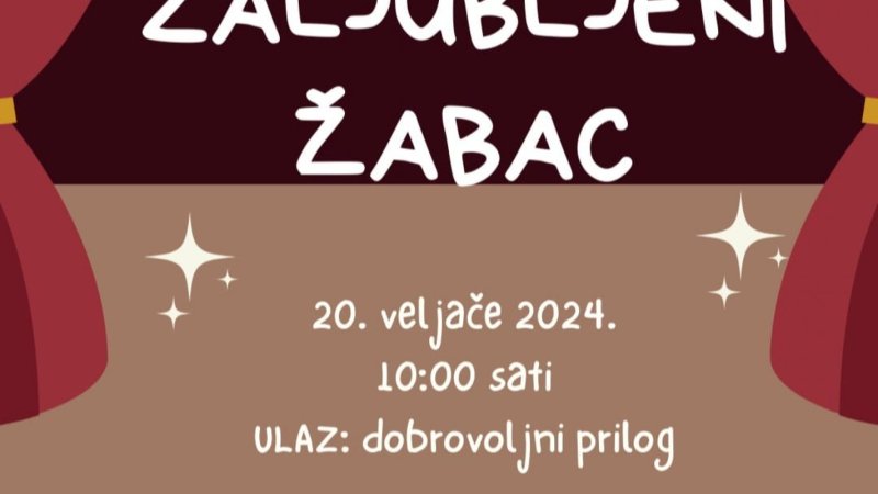Predstava "Zaljubljeni žabac" - Lutkarska družina Cukarin